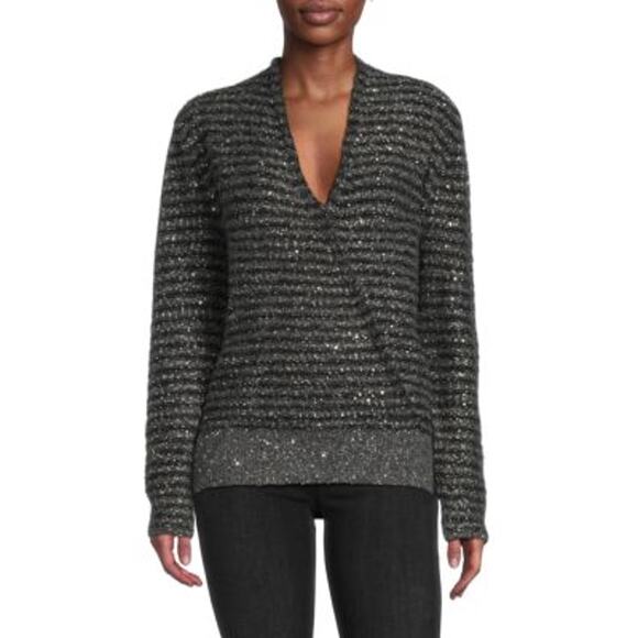 J. McLaughlin Sweater Alpaca Merino Wool Sequins - Picture 3 of 9